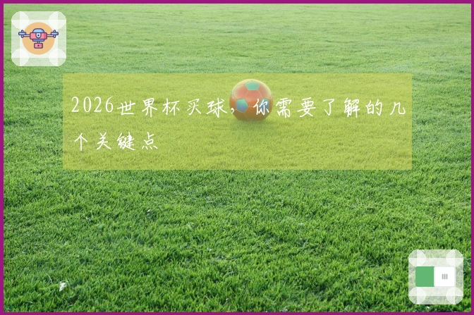 2026世界杯买球，你需要了解的几个关键点